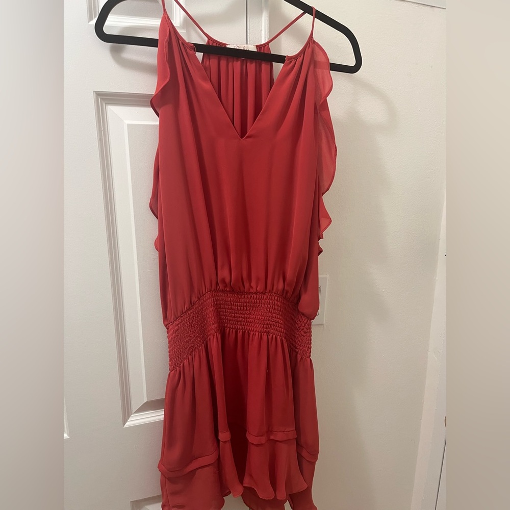 Parker Hot Pink Ruffle Dress